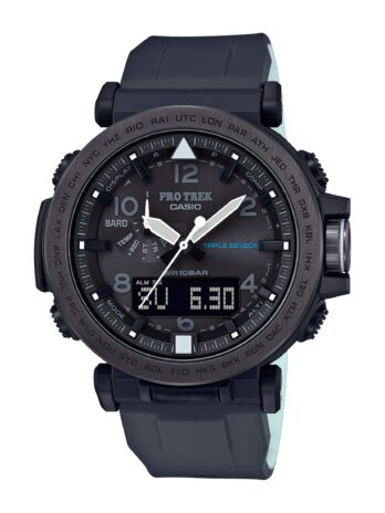 Casio メンズ 「PRO TREK」ソーラーパワー シリコンウォッチ カラー:ブラック (モデル:PRG-650Y-1CR)