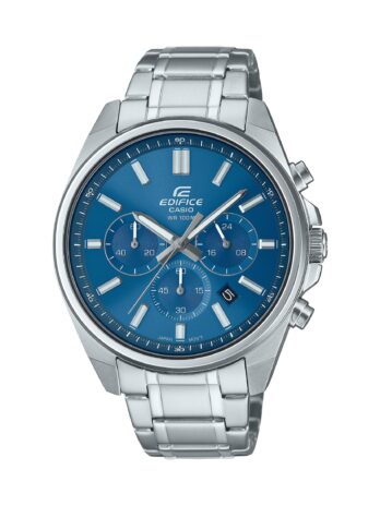 Casio Edificeクロノグラフ日付表示腕時計EFV650D, ブルー, EFV-650D-2AVCR。