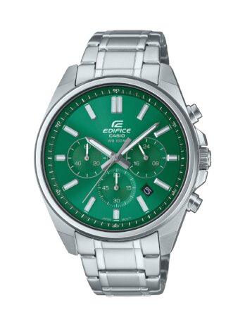Casio Edificeクロノグラフ日付表示腕時計EFV650D, グリーン, EFV-650D-3AVCR。
