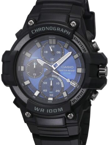 [Casio] 腕時計 カシオ ブルーダイヤル ブルーの文字盤。 MCW-110H-2A2VCF メンズ ブラック