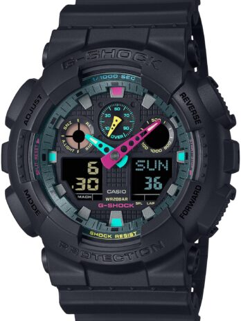 [カシオ] 腕時計 ジーショック 【国内正規品】Multi Fluorescent color series GA-100MF-1AJF メンズ ブラック×フルオレセント
