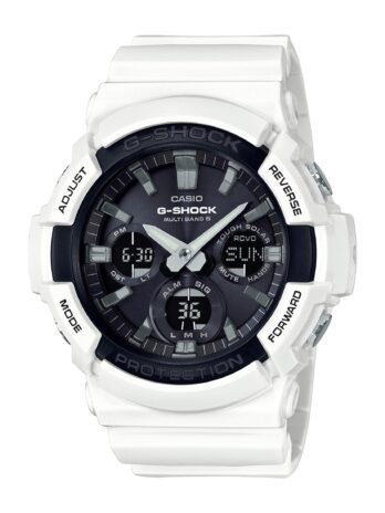 カシオ メンズ G-Shock 日本製クォーツ腕時計 樹脂ストラップ付き ホワイト 29 (モデル: GAS-100B-7ACR)