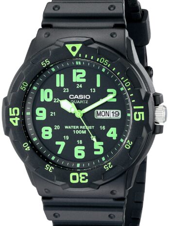 Casio Mens Black Resin Dive Watch