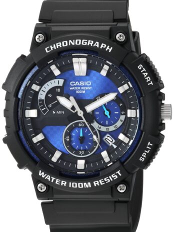 Casio Men’s ‘Retrograde’ Quartz Resin Casual Watch, Color:Black (Model: MCW-200H-2AVCF)