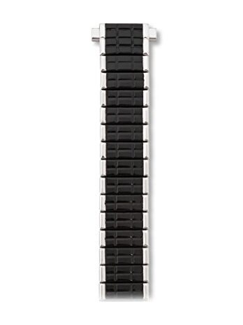 Speidel Women ‘sステンレススチールStretch Watchバンド、black-silver交換用ストラップ、10 ? 13 mm、ストレート調節可能なエンド
