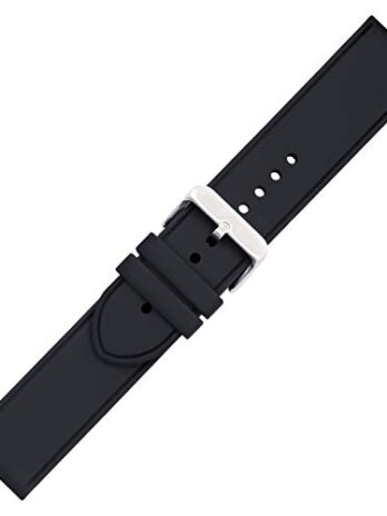 Speidel シリコン交換用ブラック腕時計バンド 20mmと22mm 20mm