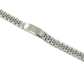 13 mm Curved End Speidel Deployment Buckleシルバートーンセミソリッドリンクステンレススチール時計バンド3051 / 00