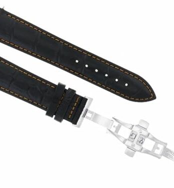 20 mmレザーストラップバンドDeployment Clasp for Tissot PRS 516 Racing Black OS 3b