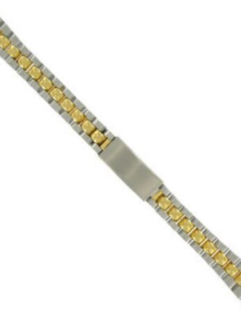 13 mm SpeidelステンレスエレガントなリンクゴールドシルバートーンDeployment Clasp Watch Band Curved Ends 1804 / 15