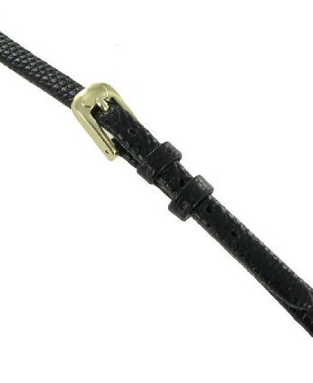 Speidel 8 mm Black Genuine Lizard Taperedレディース腕時計バンド