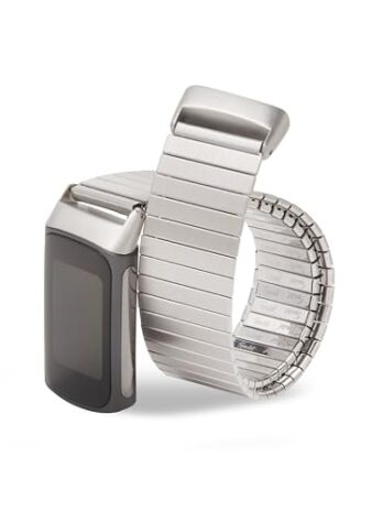Speidel Twist-O-Flex? ステンレススチールウォッチバンド Fitbit Charge 5インチ つや消しシルバー XL