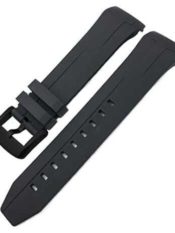 ラバーシリコン腕時計バンド 22mm 21mm Tissot T120417 Sea Star 1000シリーズ用 オレンジ ブラック 防水 ダイビングウォッチストラップ (ブラックブラック、22mm)
