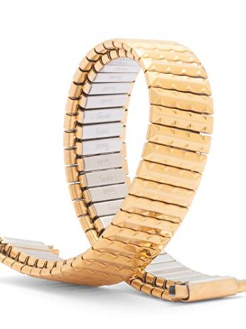 Speidel レディース Twist-O-Flex 拡張交換用時計バンド ゴールド/シルバートーン ストレートエンド 10~14mm Straight End ゴールドトーン