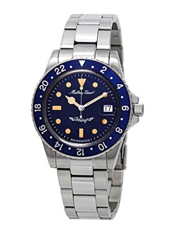 Mathey-Tissot ローリー ヴィンテージ 自動巻き ブルーダイヤル メンズ腕時計 H900ATBU