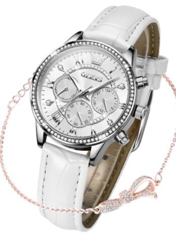 OLEVS 彼と彼女のカップルウォッチ ビジネス メンズ レディース カップルセット ペアウォッチ マッチング ロマンチック クォーツ ステンレススチール 防水 日付, Number White Dial