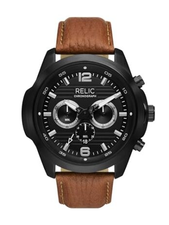 Relic by Fossil Daley クロノグラフウォッチ メンズ ヘンリーブラック/ブラウン、メンズクロノ, Henry Black/Brown, メンズクロノ。