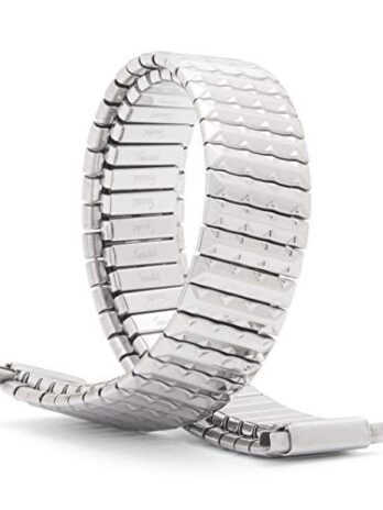 Speidel レディース Twist-O-Flex 拡張交換用時計バンド ゴールド/シルバートーン ストレートエンド 10-14mm Straight End XL シルバートーン