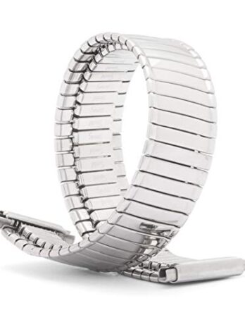 Speidel レディース Twist-O-Flex 拡張 交換用時計バンド シルバーとゴールドトーン ストレートエンド 14-18mm 14mm-18mm シルバートーン