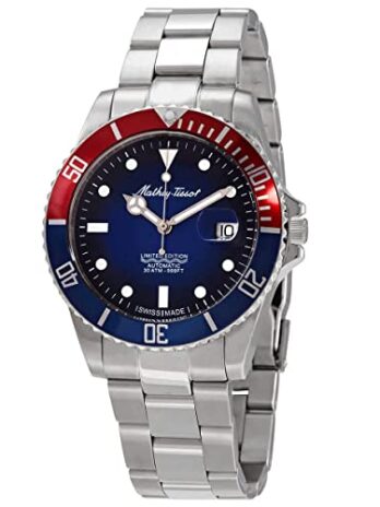 Mathey-Tissot Mathy ヴィンテージ ジャンボ ブルー ダイヤル ペプシベゼル メンズ 腕時計 H907ATNB、モダン, モダン