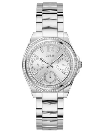 GUESS Ritzy レディース腕時計 ステンレススチール, シルバー, ブレスレット