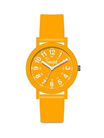 Speidel エコカラーポップ リサイクル可能 プラスチックウォッチ 18mmリサイクルシリコンストラップ付き, ミモザ(Mimosa), 18mm, エコカラーポップウォッチ。