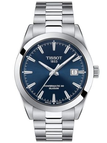 [ティソ] 腕時計 TISSOT ジェントルマン オートマティック パワーマティック80 シリシウム ブレスレット T1274071104100 メンズ ブルー文字盤