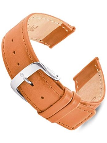 Speidel Genuine Leather Square Tip時計バンド18 mm , 20 mm , 22 mm , 24 mm , 26 mm、8 mm、30 mm-black、ブラウン、Honey Oiledレザー交換用ストラップ、ステンレススチールメタルバックル留め、バンドFits Most Watchブランド 22mm ハニー
