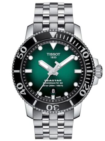 [ティソ] 腕時計 TISSOT シースター 1000 オートマティック ブレスレット [正規輸入品] T1204071109101 メンズ グリーン文字盤