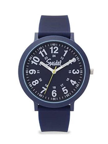 Speidel エコカラーポップ リサイクル可能 プラスチックウォッチ 18mmリサイクルシリコンストラップ付き, ネイビー, 18mm, エコカラーポップウォッチ。