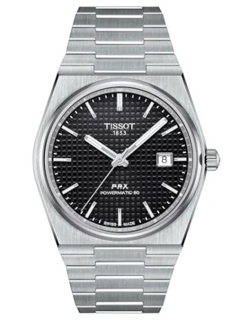 [ティソ] 腕時計 TISSOT PRX ピーアールエックス パワーマティック80 ブレスレット T1374071105100 メンズ ブラック文字盤