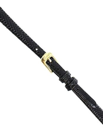 8 mm Speidel Genuine Lizard UnstitchedブラックLadies Watch Band f24