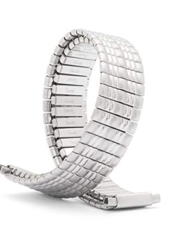 Speidel レディース Twist-O-Flex 拡張交換用腕時計バンド シルバートーン ストレートエンド 10~14mm エクストラロング