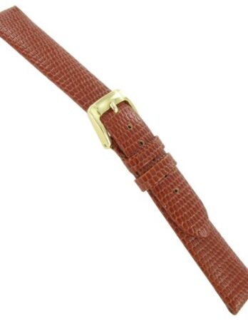Speidel 14 mm Ladies ChiliブラウンLizard Grain Leather Watch Band