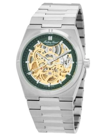 Mathey-Tissot Zeus スケルトン 自動グリーンダイヤル メンズ腕時計 H118CFAV