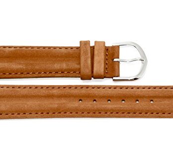 20 mmブラウンパッド入りDistressedレザーバンドFits Swiss Army Wenger Watches