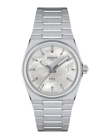 [ティソ] 腕時計 TISSOT PRX 35mm[正規輸入品] ブレスレット T1372101111100 レディース ホワイト・マザー・オブ・パール文字盤