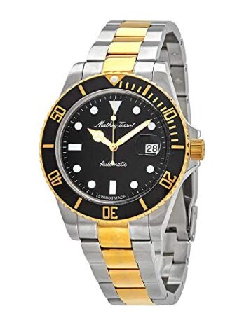 Mathey-Tissot Mathey ビンテージ自動巻きブラックダイヤル 42mm メンズウォッチ H9010ATBN