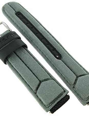 Tec One Sport 18mm ナイロン グレー 腕時計バンド パッド入り 5132 スプリングバー付き