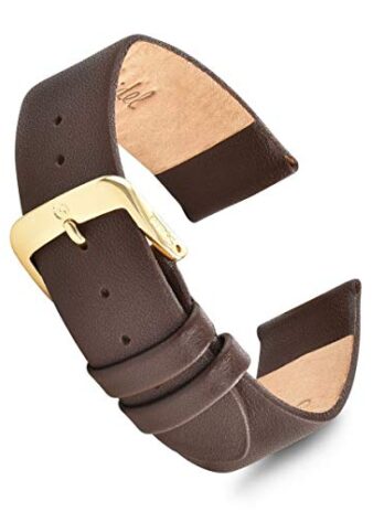 Speidel メンズカーフスキンレザー腕時計バンド 18 ブラウン