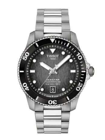 [ティソ] 腕時計 TISSOT シースター 1000 パワーマティック80 40MM [正規輸入品] ブレスレット T1208071105100 ブラック文字盤