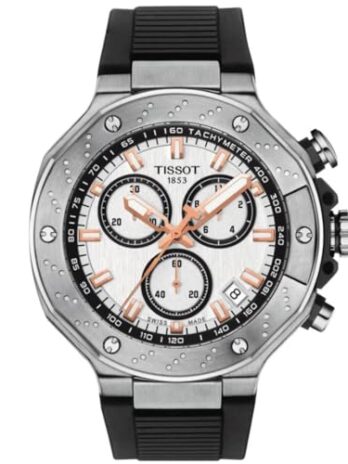 [ティソ] 腕時計 T-レース クロノグラフ [正規輸入品] ラバーストラップ T1414171701100 メンズ ホワイト文字盤