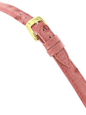 12 mm Speidel防水Ostrich Grain本革ピンクWatch Band Regular