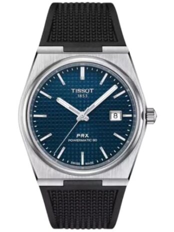 [ティソ] 腕時計 PRX ピーアールエックス パワーマティック80 [正規輸入品] ラバーストラップ T1374071704100 メンズ ブルー文字盤