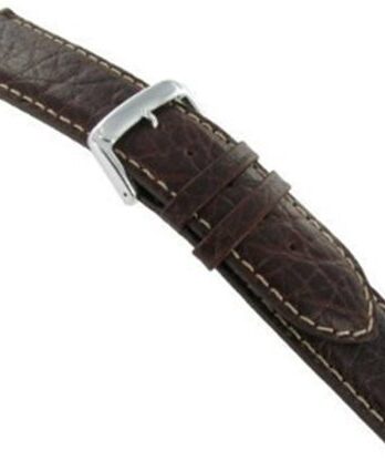 24 mm Speidel Genuine Calfskin Leather Padded Stitchedブラウンメンズコントラストステッチ腕時計バンドストラップ