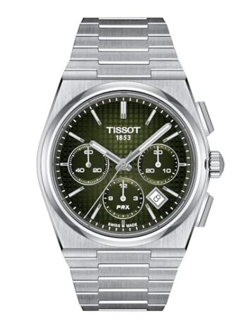[ティソ] 腕時計 TISSOT PRX オートマティック クロノグラフ[正規輸入品] ブレスレット T1374271109100 メンズ グリーン文字盤