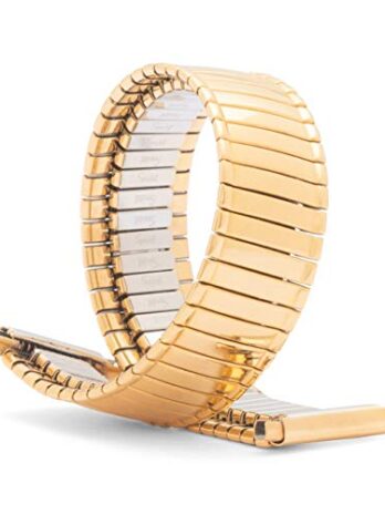 14 ? 16 mm Straight End Speidel twist-o-flex Gold ToneステンレススチールExpansion時計バンド2233 / 32