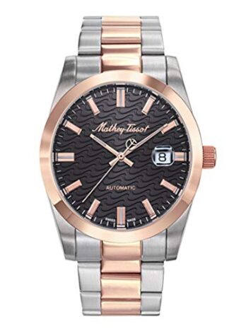 Mathey-Tissot オートマチックブラックダイヤル メンズウォッチ – H1450ATRN, ブラック, ブレスレット