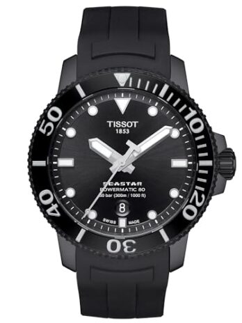 [ティソ] 腕時計 TISSOT シースター 1000 オートマティック ラバーベルト T1204073705100 メンズ ブラック文字盤