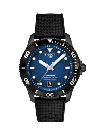 [ティソ] 腕時計 TISSOT シースター 1000 パワーマティック80 40MM [正規輸入品] ラバーストラップ T1208073704100 ブルー文字盤