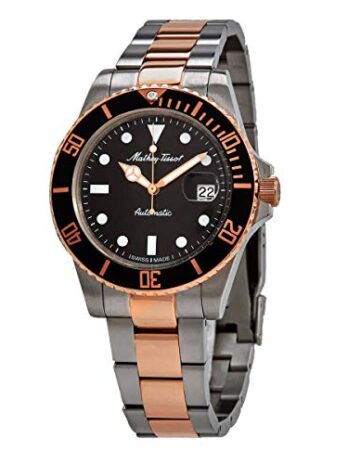 Mathey-Tissot Mathy ビンテージ 自動巻き ブラックダイヤル メンズ ツートンカラー 腕時計 H9010ATRN